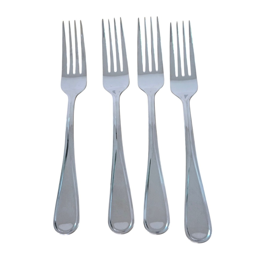 Mikasa Bravo 8.25" Dinner Forks Set of 4 Silver‎ 18/10 Stainless Flatware